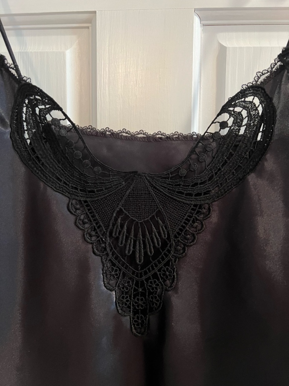 Black Patterned Lace Camisole Size 36